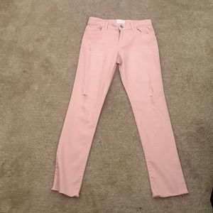 Kids light pink ripped jeans